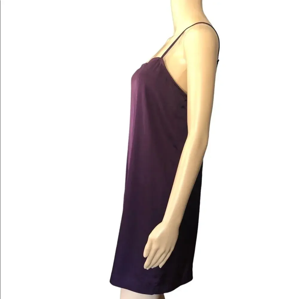 Kensie Slip Dress Small Evening Formal Y2K Silk Spaghetti Straps Mini Purple - Picture 2 of 8